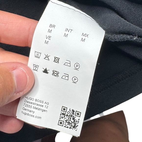 BOSS Hugo Men's Polo Shirt Black Parlay Medium Minimal Flaw - Picture 5 of 7